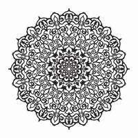 Circular pattern in the form of a mandala for Henna, Mehndi, tattoos, decorations. Decorative decoration in ethnic oriental style. Coloring book page. vector