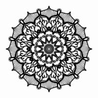 Circular pattern in the form of a mandala for Henna, Mehndi, tattoos, decorations. Decorative decoration in ethnic oriental style. Coloring book page. vector