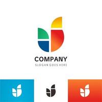 Modern Styled Fire flame water Logo Template vector icon Oil gas and energy logo concept