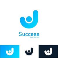 success design logo people reach dream purpose goal breakthrough business progress Man Icon Element Template Adoption and community care teamwork vector