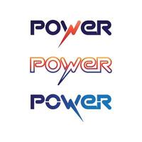 the power vector, flash ogo and thunderbolt and icon electricity illustration template design vector