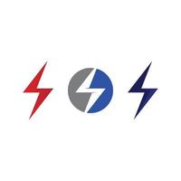 the power vector, flash ogo and thunderbolt and icon electricity illustration template design vector