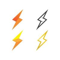 el vector de potencia, flash ogo y rayo y diseño de plantilla de ilustración de electricidad de icono