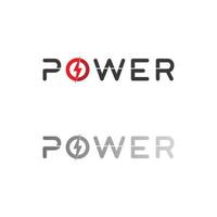 the power vector, flash ogo and thunderbolt and icon electricity illustration template design vector