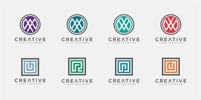 Set Of Awesome Monogram Logo design concept vector