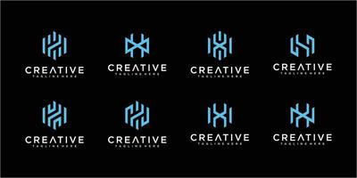 Set of Letter  H logo design collections. Monogram logo design collection vector