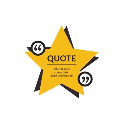 Quote frames texting citation bubble box paper information text elements letters template