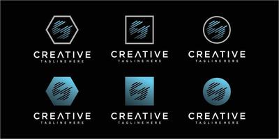 Plantilla de diseño de logotipo de letra inicial creativa s vector