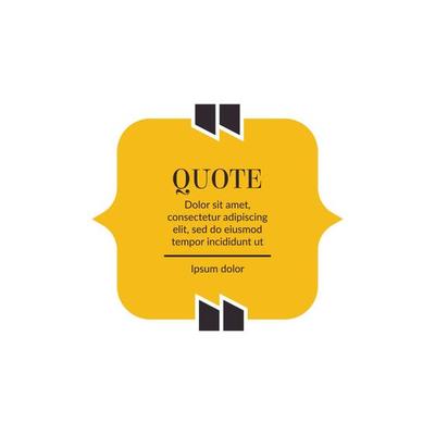 Quote frames texting citation bubble box paper information text elements letters template