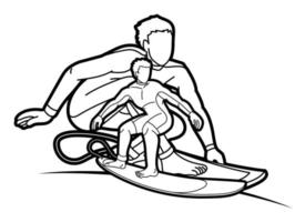 Esquema surfista surfista deporte hombres jugador