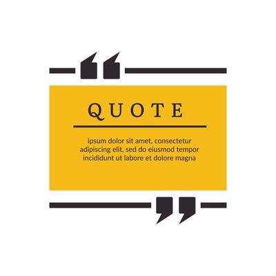 Quote frames texting citation bubble box paper information text elements letters template