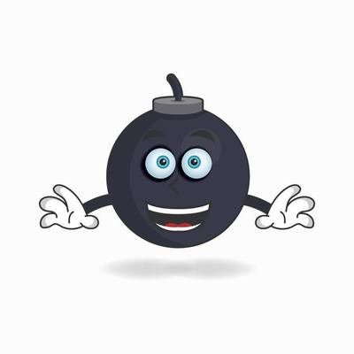 Boom mascot character with smile expression. vector illustration