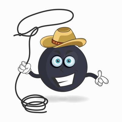 The Boom mascot character becomes a cowboy. vector illustration