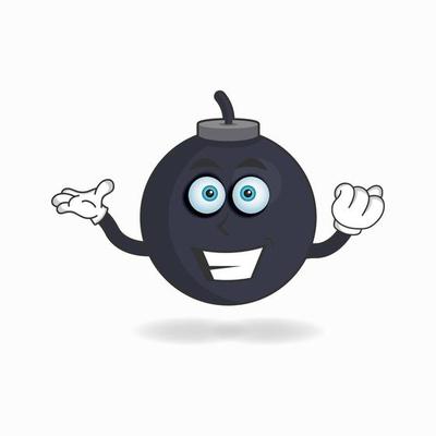 Boom mascot character with smile expression. vector illustration