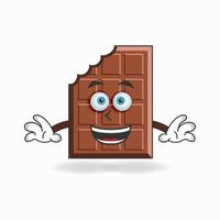 Chocolate mascot character with smile expression. vector illustration