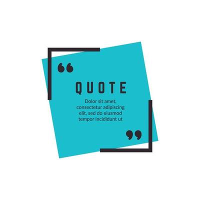 Quote frames texting citation bubble box paper information text elements letters template