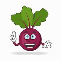 Onion Purple mascot character with smile expression. vector illustration