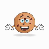 Cookies mascot character with smile expression. vector illustration