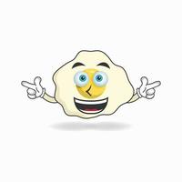 Egg mascot character with smile expression. vector illustration