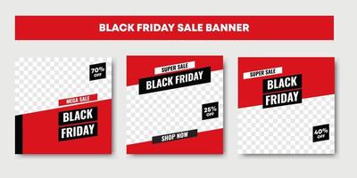 Black Friday Fashion Sale social media post trendy design. vector