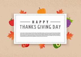 Thanksgiving day banner background. Thanksgiving text vector