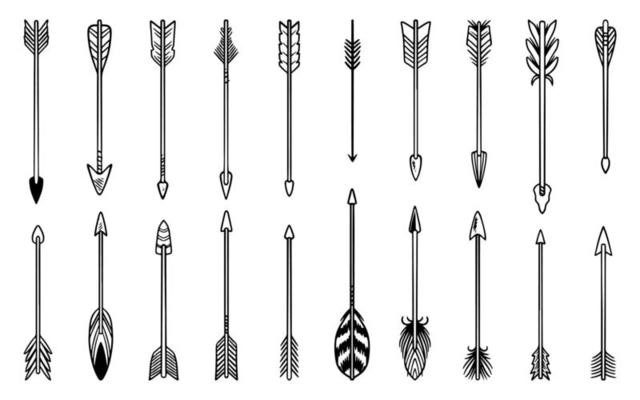 Tribal boho elements design isolated on a white background.