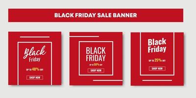 Black Friday Fashion Sale social media post trendy design. vector