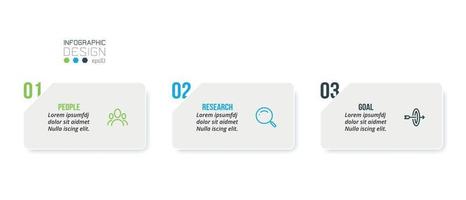 Business concept infographic template with option. vector