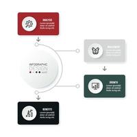 plantilla de infografía de concepto de negocio con diagrama. vector
