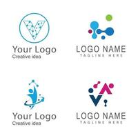 DNA gene Logo Template vector symbol illustration