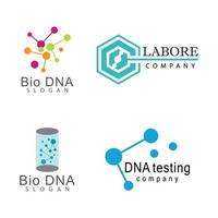 DNA gene Logo Template vector symbol illustration