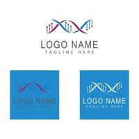 DNA gene Logo Template vector symbol illustration