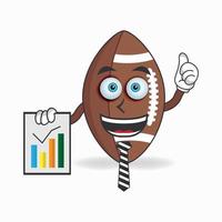 American Football mascot character presentation. vector illustration