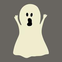 Scary ghost sheet isolated on grey background vector