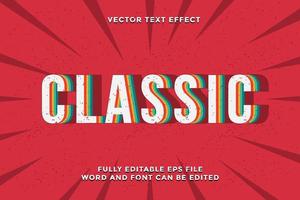 editable classic text effect vector