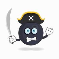 The Boom mascot character becomes a pirate. vector illustration