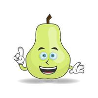 Guava mascot character with smile expression. vector illustration