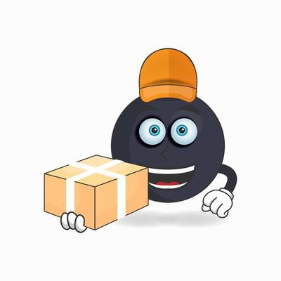 The Boom mascot character is a delivery person. vector illustration