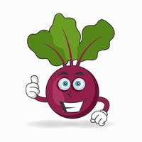 Onion Purple mascot character with smile expression. vector illustration