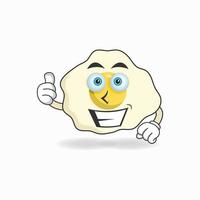 Egg mascot character with smile expression. vector illustration