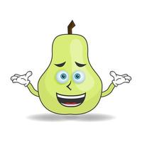 Guava mascot character with a confused expression. vector illustration