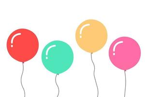 Ballons for holidays. Vector illustration in flat design