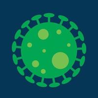 Corona virus green with flat design vector