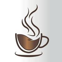 a cup of coffee or tea cafe with splattered water vector illustration