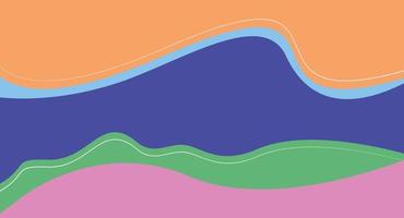 Fondo de onda de memphis colorido abstracto vector