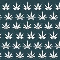 Seamless pattern of weed marijuana stylish background vector