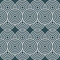 white ethnic tribal seamless pattern with spirals blue background vector