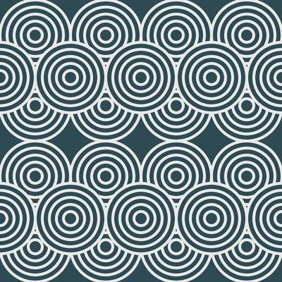 white ethnic tribal seamless pattern with spirals blue background