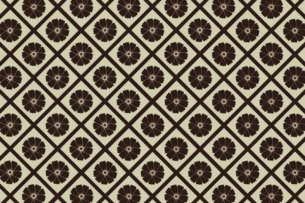 classic dark brown flower and cream seamless pattern for printing wallpapers interior vector