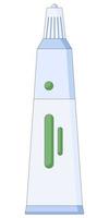 Vector illustration of cream tube in a flat style isolated on a white background.